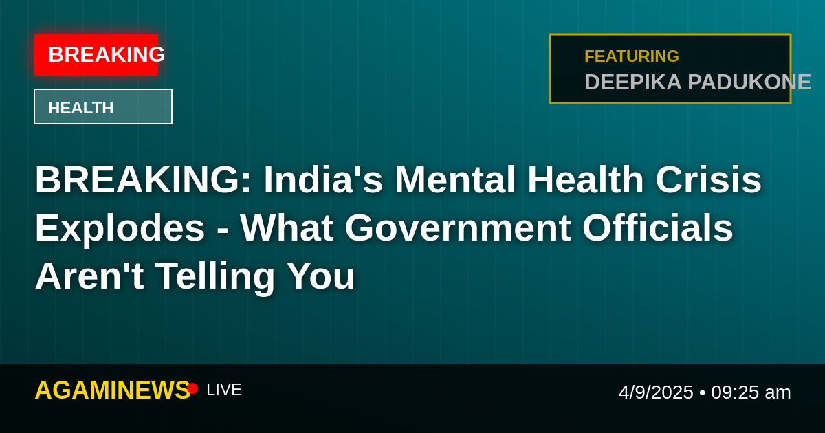 Breaking - Indias Mental Health Crisis Explodes - What Government Officials Arent Telling You