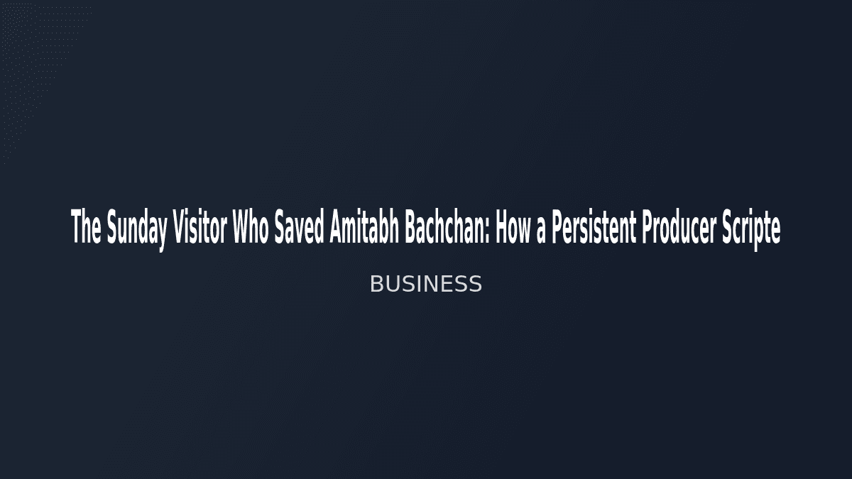 The Sunday Visitor Who Saved Amitabh Bachchan: How a Persistent Producer Scripted a Bankruptcy Turnaround